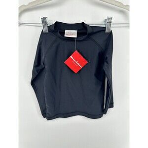 Hanna Andersson kids US 3 Rashguard Long Sleeve Top Swimwear  Black